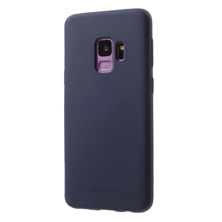 MERCURY GOOSPERY Pele Fosca TPU Tampa Do Telefone Gel Para Samsung Galaxy S9 G960 - Azul Escuro-3