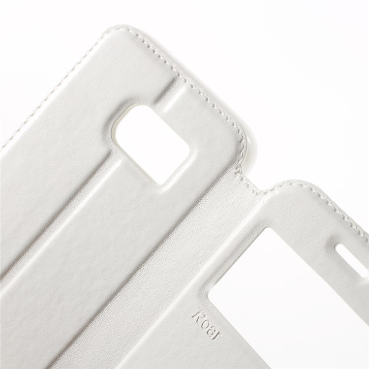 ROAR KOREA Window View Leather Stand Cover for Samsung Galaxy S7 - White-5