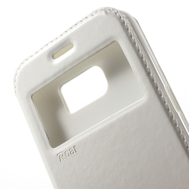 ROAR KOREA Window View Leather Stand Cover for Samsung Galaxy S7 - White-6