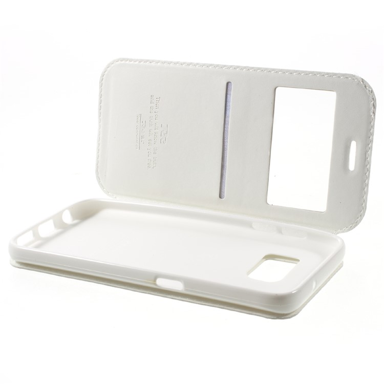 ROAR KOREA Window View Leather Stand Cover for Samsung Galaxy S7 - White-8