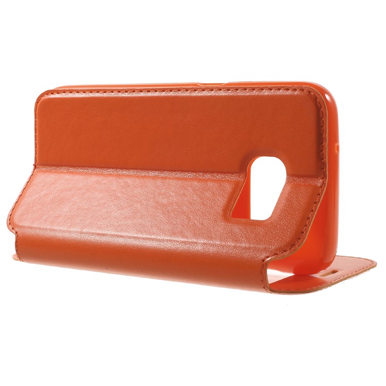 ROAR KOREA Window View PU Leather Stand Case for Samsung Galaxy S7 - Orange-3