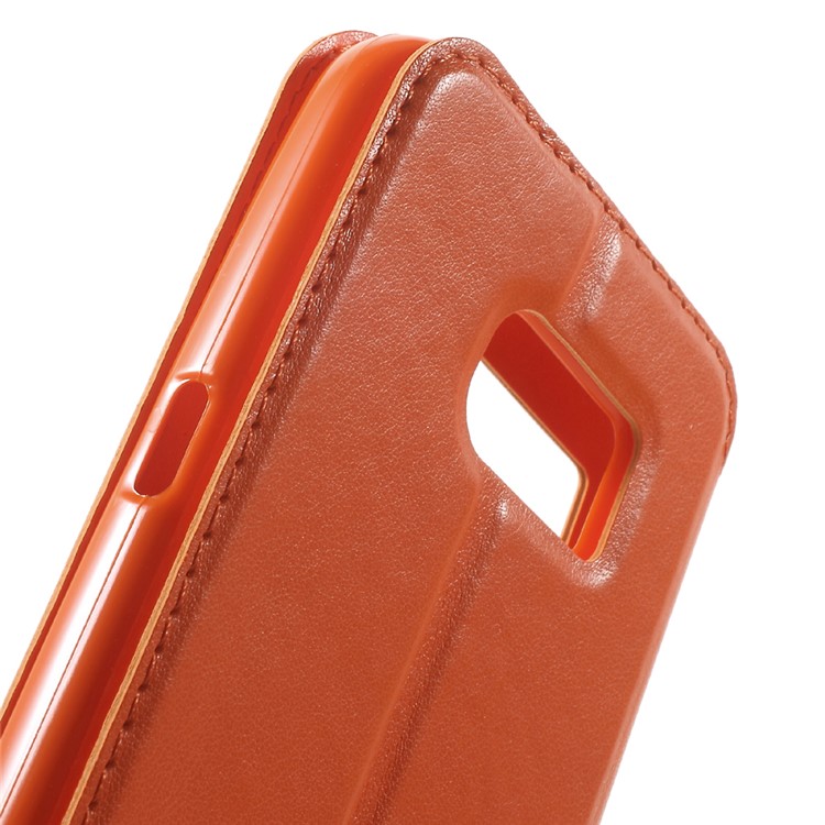 ROAR KOREA Window View PU Leather Stand Case for Samsung Galaxy S7 - Orange-6