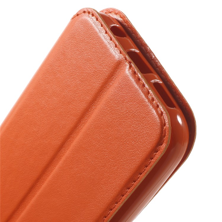 ROAR KOREA Window View PU Leather Stand Case for Samsung Galaxy S7 - Orange-7