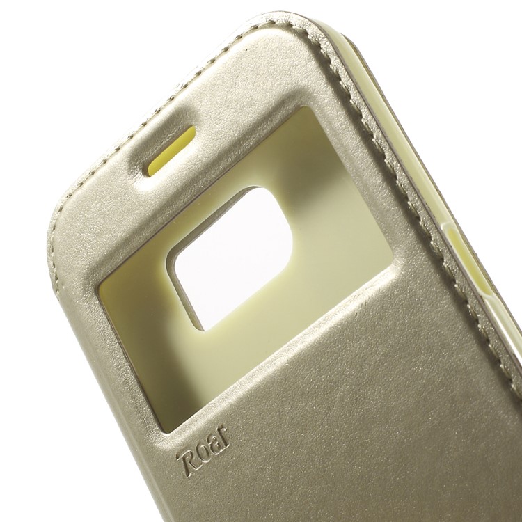 ROAR KOREA Window View Leather Stand Case for Samsung Galaxy S7 - Champagne-6