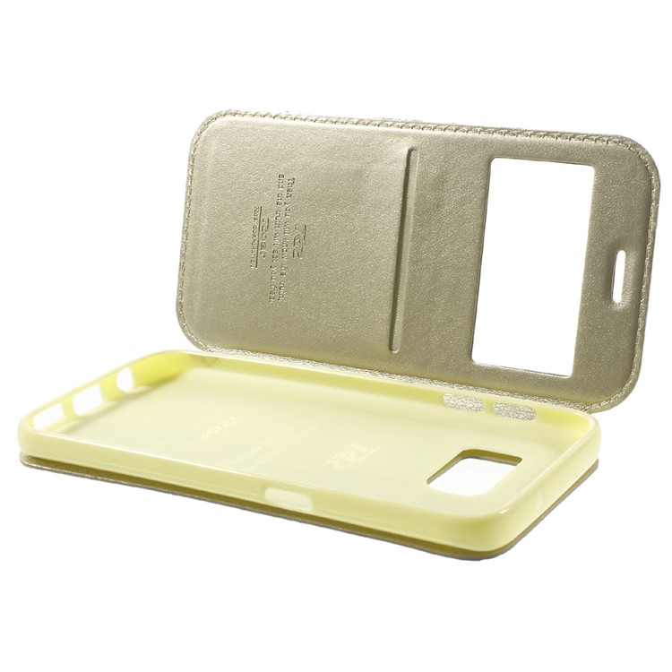 ROAR KOREA Window View Leather Stand Case for Samsung Galaxy S7 - Champagne-8