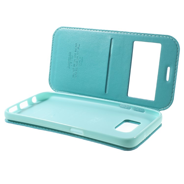 ROAR Window View Leather Phone Case for Samsung Galaxy S7 - Baby Blue-8