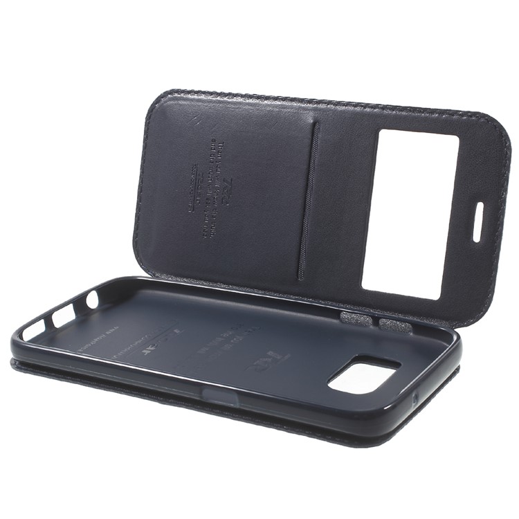 ROAR KOREA Window View Leather Stand Case for Samsung Galaxy S7 - Dark Blue-8