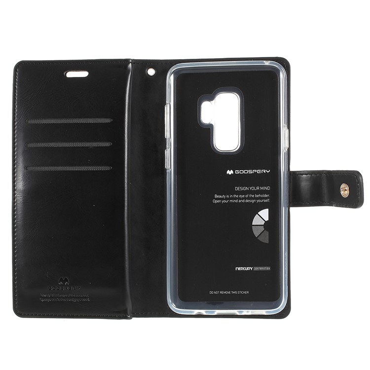 MERCURY GOOSPERY Mansoor Carteira Diário Capa De Couro Para Samsung Galaxy S9 Além De SM-G965 - Preto-9