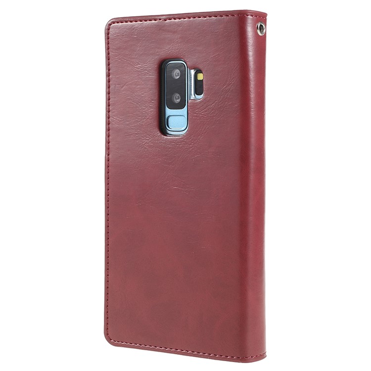 MERCURY GOOSPERY Mansoor Wallet Diary Leather Cover for Samsung Galaxy S9 Plus SM-G965 - Wine Red-3