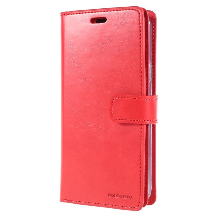 MERCURY GOOSPERY Mansoor Wallet Diary Leather Shell for Samsung Galaxy S9 Plus SM-G965 - Red-2