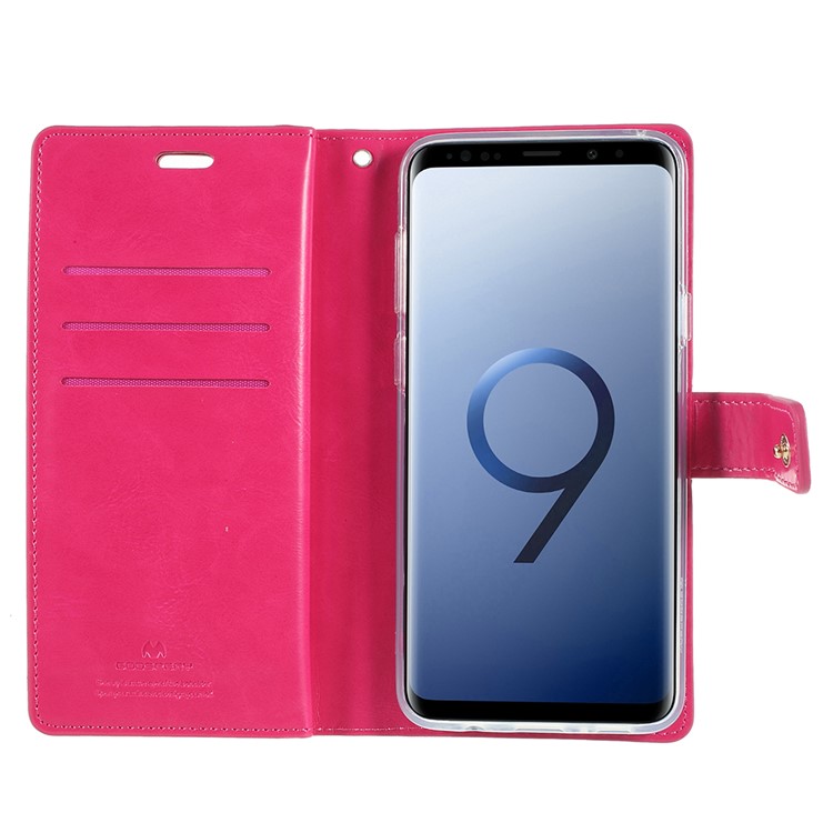 MERCURY GOOSPERY Mansoor Wallet Diary Leather Casing for Samsung Galaxy S9 Plus SM-G965 - Rose-4