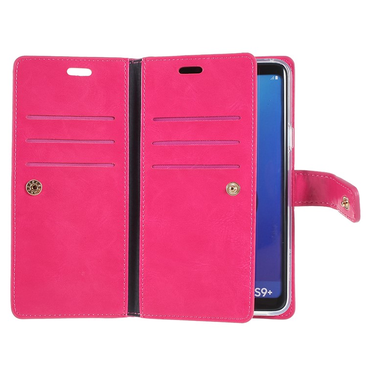 MERCURY GOOSPERY Mansoor Wallet Diary Leather Casing for Samsung Galaxy S9 Plus SM-G965 - Rose-5