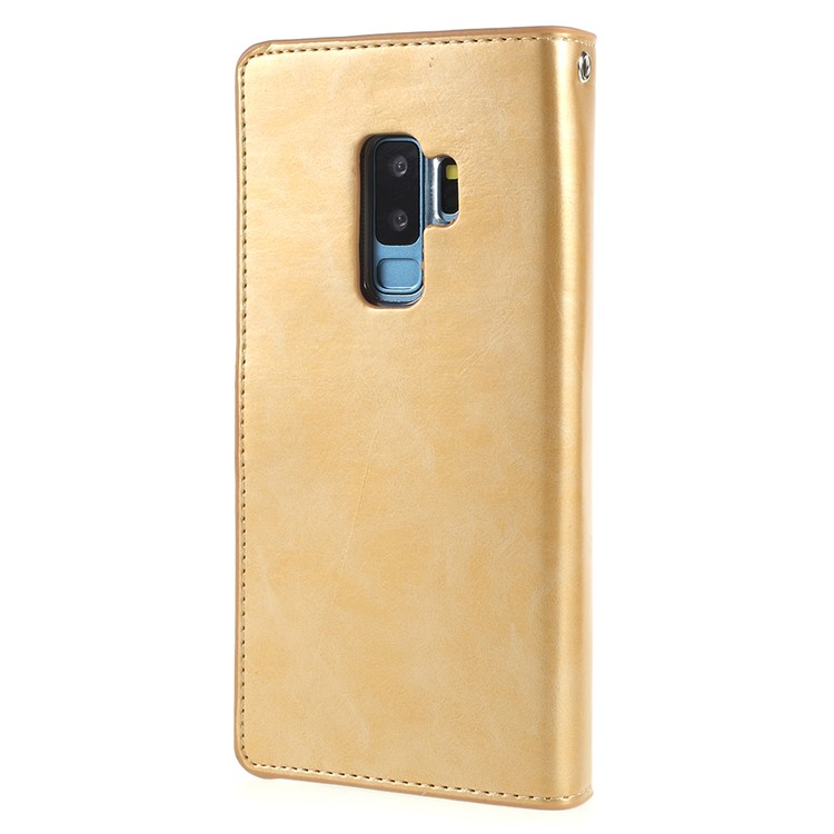 MERCURY GOOSPERY Mansoor Wallet Diary Leather Mobile Phone Case for Samsung Galaxy S9 Plus SM-G965 - Gold-3