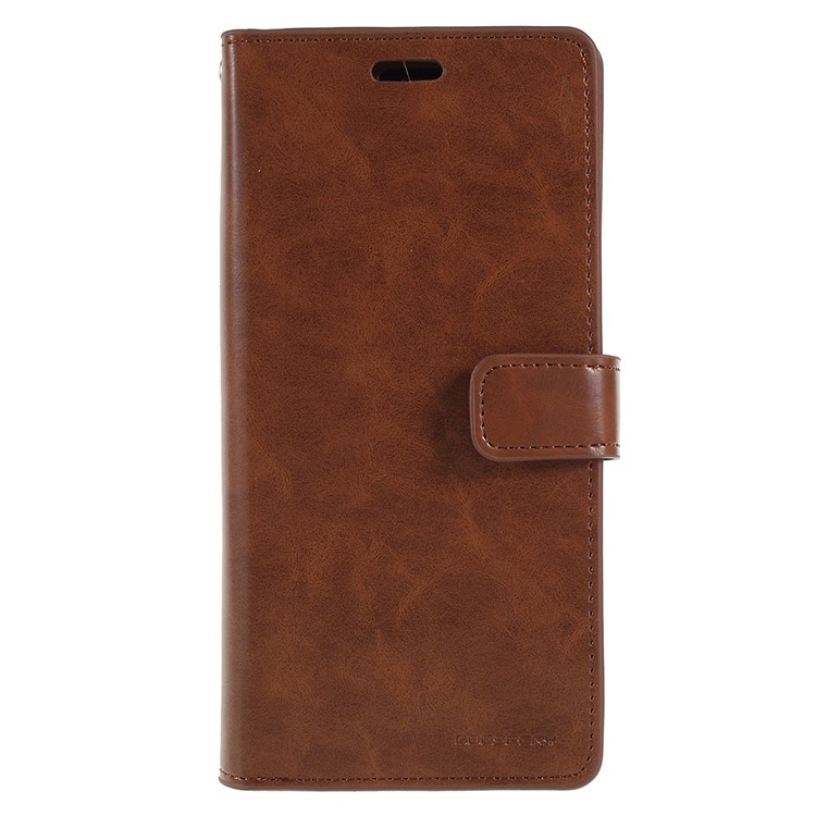 MERCURY GOOSPERY Mansoor Wallet Diary Leather Cell Phone Cover for Samsung Galaxy S9+ SM-G965 - Brown-1
