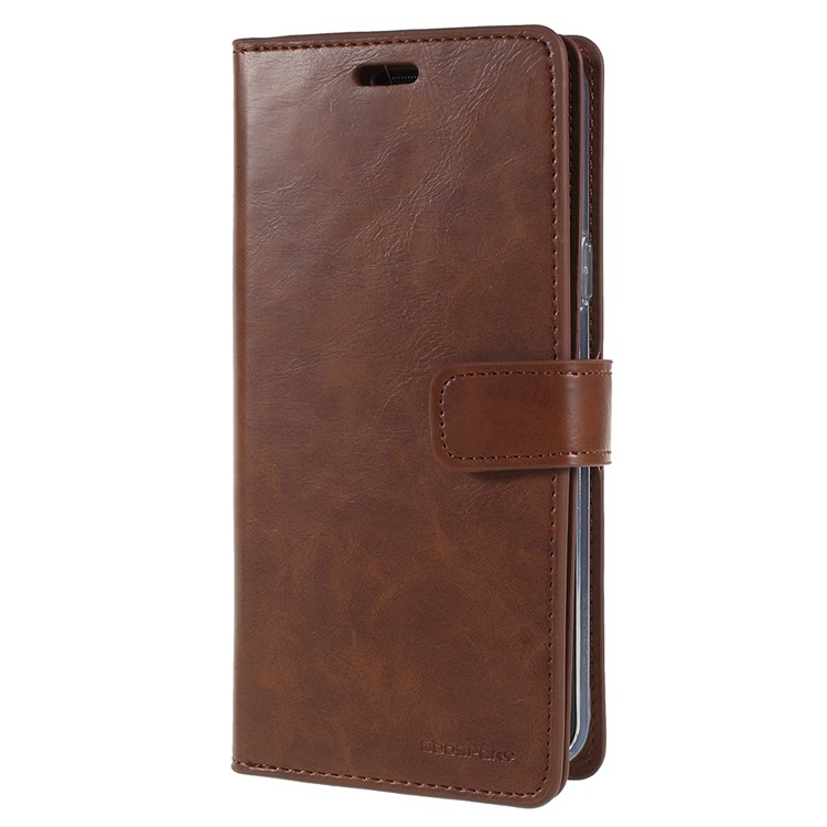 MERCURY GOOSPERY Mansoor Wallet Diary Leather Cell Phone Cover for Samsung Galaxy S9+ SM-G965 - Brown-2