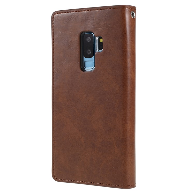 MERCURY GOOSPERY Mansoor Wallet Diary Leather Cell Phone Cover for Samsung Galaxy S9+ SM-G965 - Brown-3