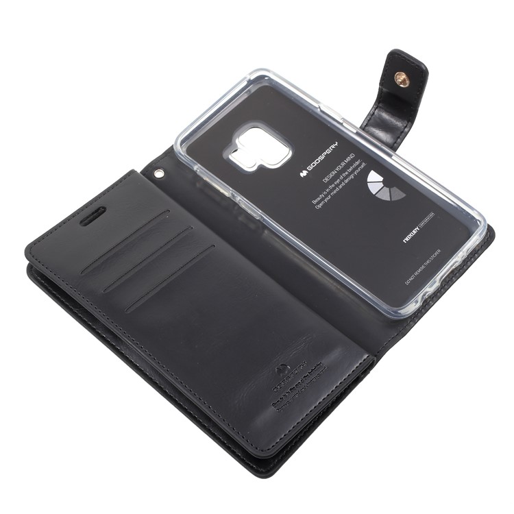 MERCURY GOOSPERY Mansoor Wallet Diary Leather Case for Samsung Galaxy S9 SM-G960 - Black-11