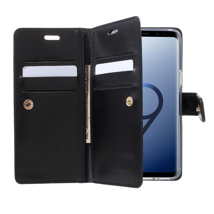 MERCURY GOOSPERY Mansoor Wallet Diary Leather Case for Samsung Galaxy S9 SM-G960 - Black-5