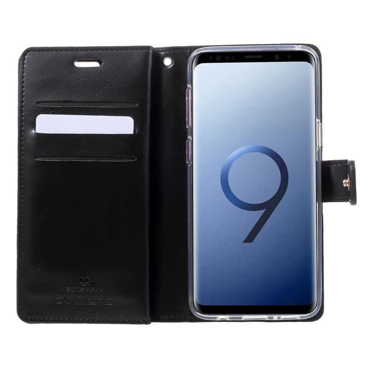MERCURY GOOSPERY Mansoor Wallet Diary Leather Case for Samsung Galaxy S9 SM-G960 - Black-6