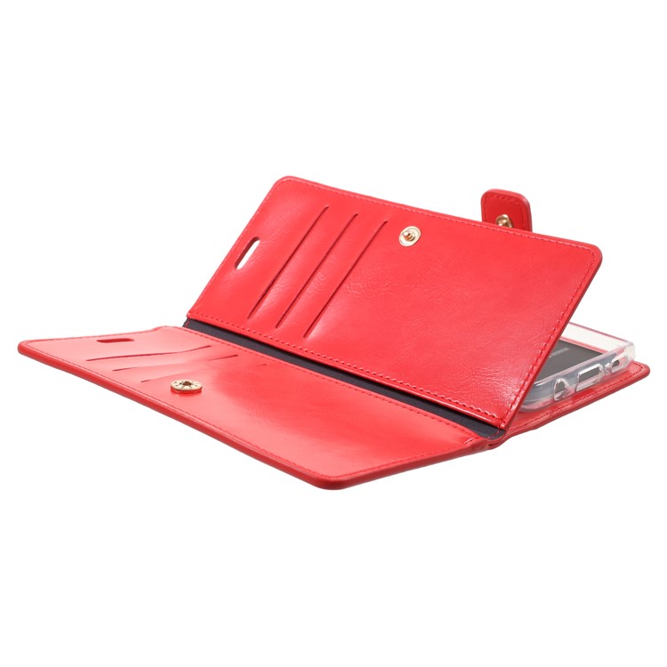 MERCURY GOOSPERY Mansoor Wallet Diary Leather Shell Case for Samsung Galaxy S9 SM-G960 - Red-6