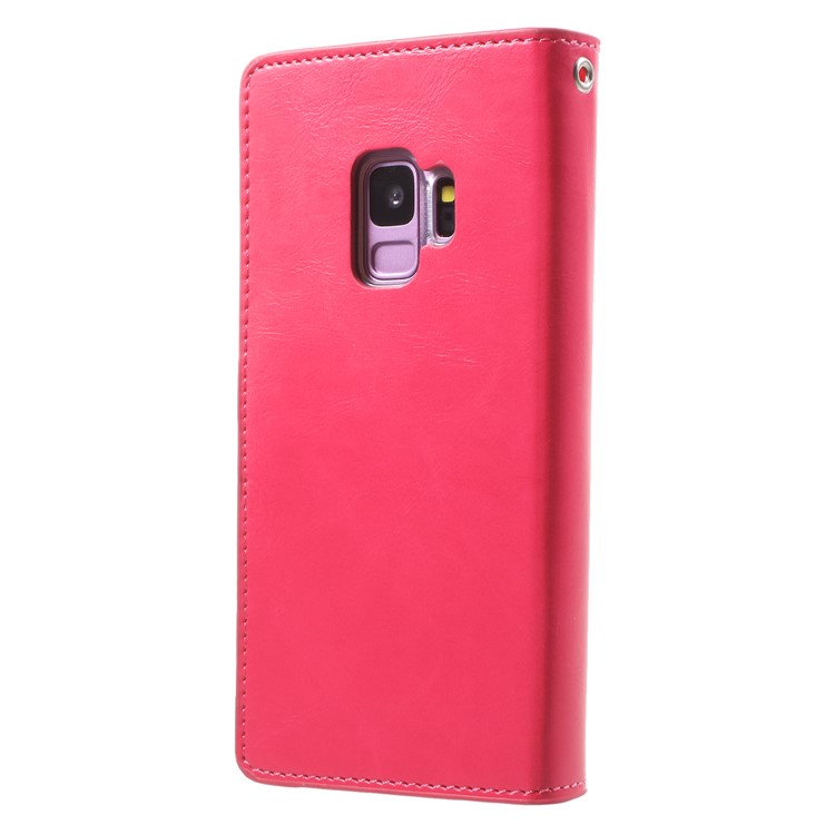 MERCURY GOOSPERY Mansoor Wallet Diary Leather Protection Case for Samsung Galaxy S9 SM-G960 - Rose-2
