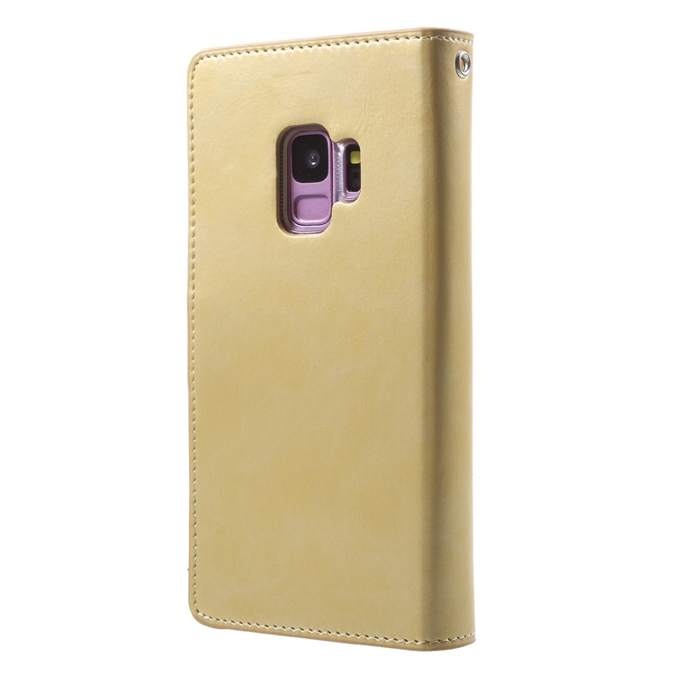 MERCURY GOOSPERY Mansoor Wallet Diary PU Leather Case for Samsung Galaxy S9 SM-G960 - Gold-2