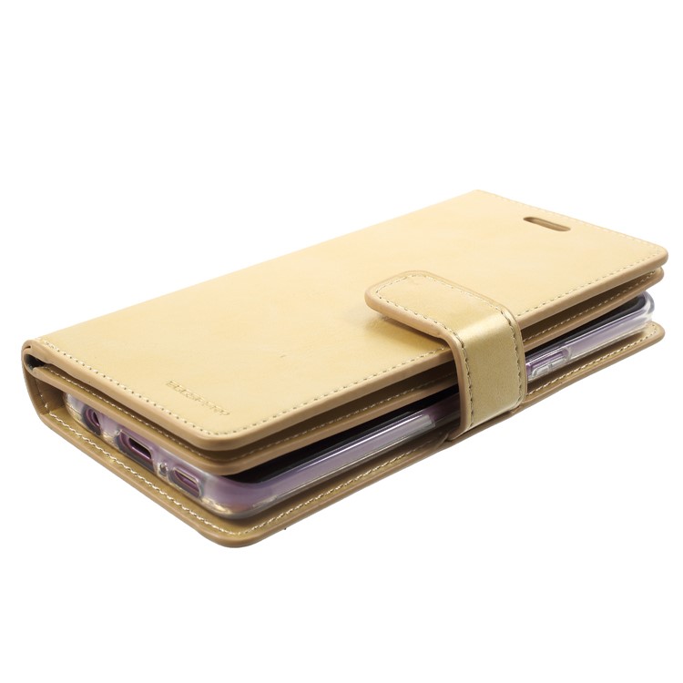 MERCURY GOOSPERY Mansoor Wallet Diary PU Leather Case for Samsung Galaxy S9 SM-G960 - Gold-4