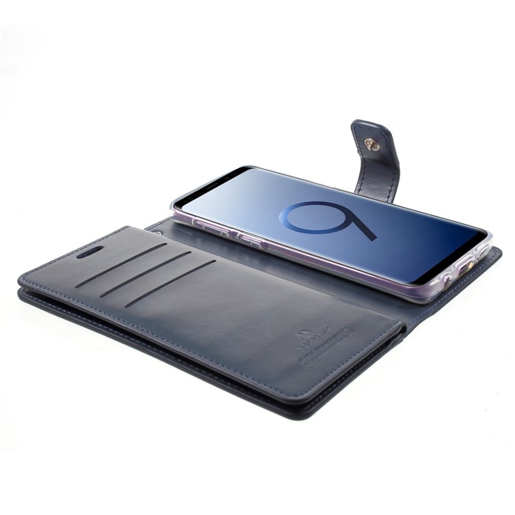 MERCURY GOOSPERY Mansoor Diary Leather Wallet Case for Samsung Galaxy S9 SM-G960 - Dark Blue-5