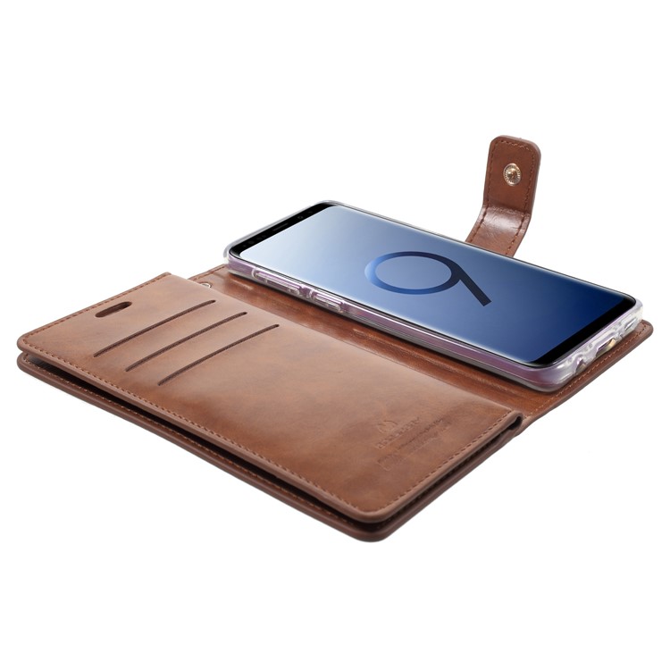 MERCURY GOOSPERY Mansoor Wallet Diary Leather Case Accessory for Samsung Galaxy S9 SM-G960 - Brown-4