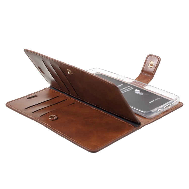 MERCURY GOOSPERY Mansoor Wallet Diary Leather Case Accessory for Samsung Galaxy S9 SM-G960 - Brown-5