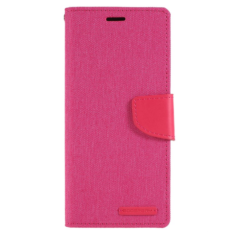MERCURY GOOSPERY Canvas Diary Leather Protection Phone Cover for Samsung Galaxy S8 SM-G950 - Rose-1