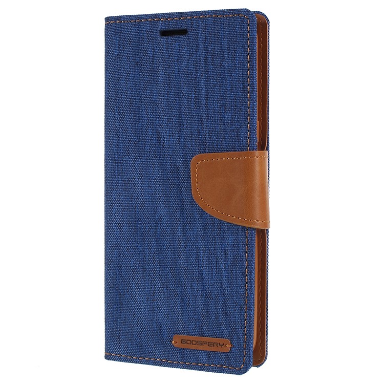 MERCURY GOOSPERY Canvas Diary Leather Stand Wallet Mobile Phone Shell for Samsung Galaxy S8 SM-G950 - Baby Blue-2