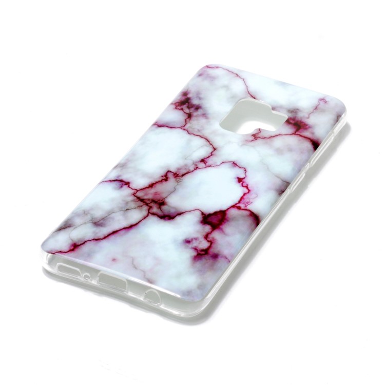 Per Samsung Galaxy S9 G960 Modello di Marmo IMD Copertina Per Telefono Cellulare TPU - Viola