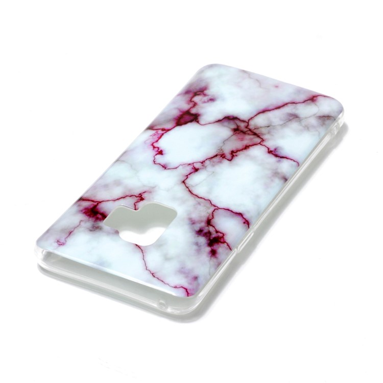 For Samsung Galaxy S9 G960 Marble Pattern IMD TPU Mobile Phone Cover - Purple-3