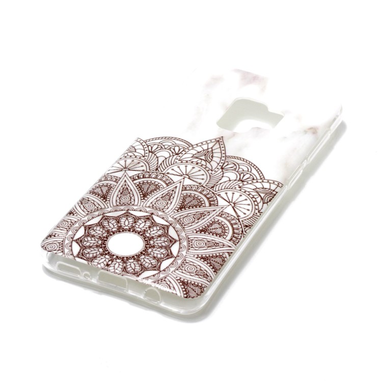 Marble Pattern IMD TPU Mobile Back Case Cover for Samsung Galaxy S9 G960 - Mandala Pattern-2
