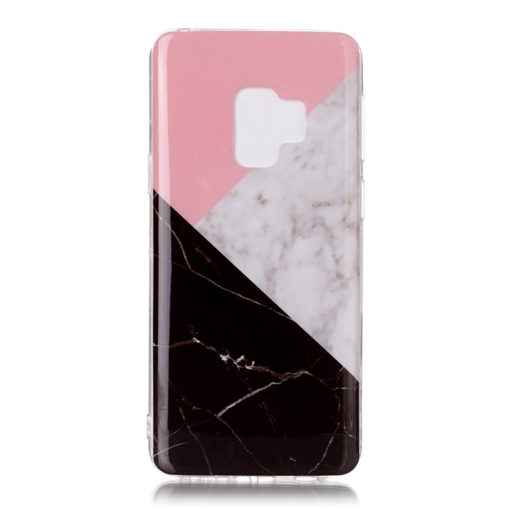 Marble Pattern IMD TPU Protective Casing for Samsung Galaxy S9 G960 - Pink / Grey / Black-1