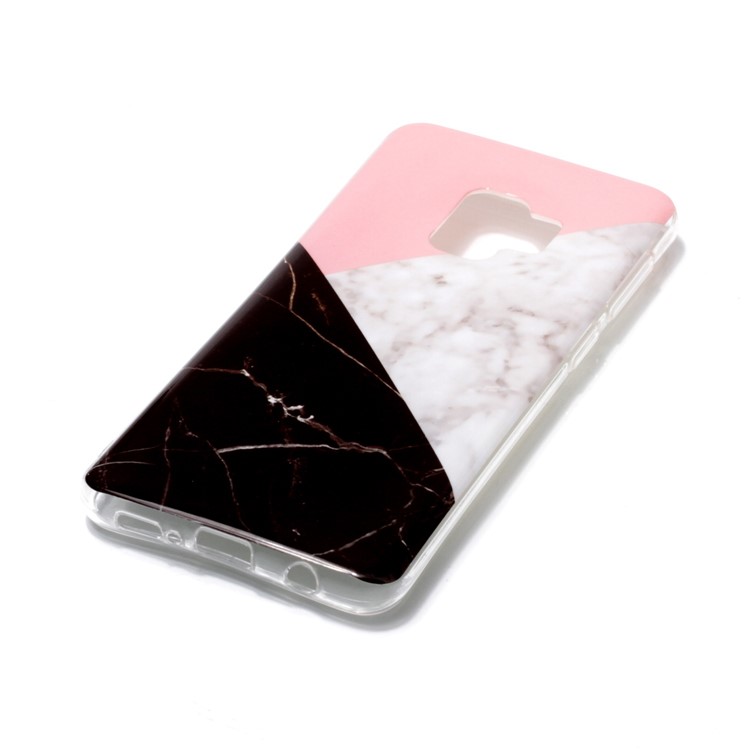 Marble Pattern IMD TPU Protective Casing for Samsung Galaxy S9 G960 - Pink / Grey / Black-2