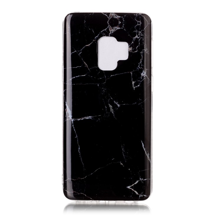 For Samsung Galaxy S9 G960 Marble Pattern IMD TPU Phone Cover Case - Black-1