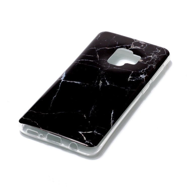 For Samsung Galaxy S9 G960 Marble Pattern IMD TPU Phone Cover Case - Black-2