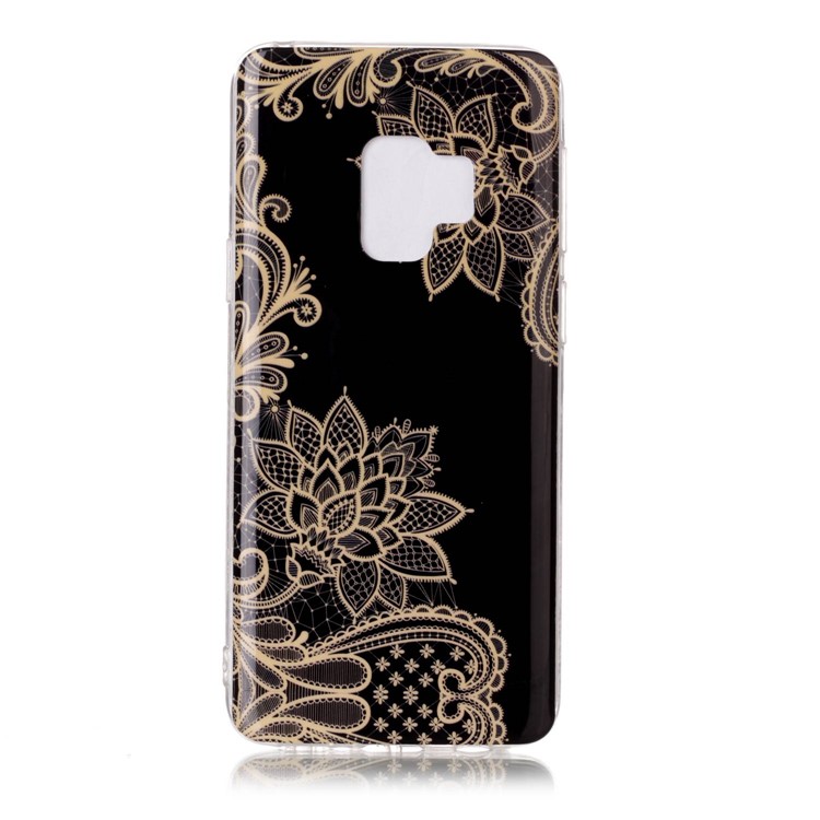 For Samsung Galaxy S9 G960 Patterned IMD TPU Flexible Case - Elegant Flower-1