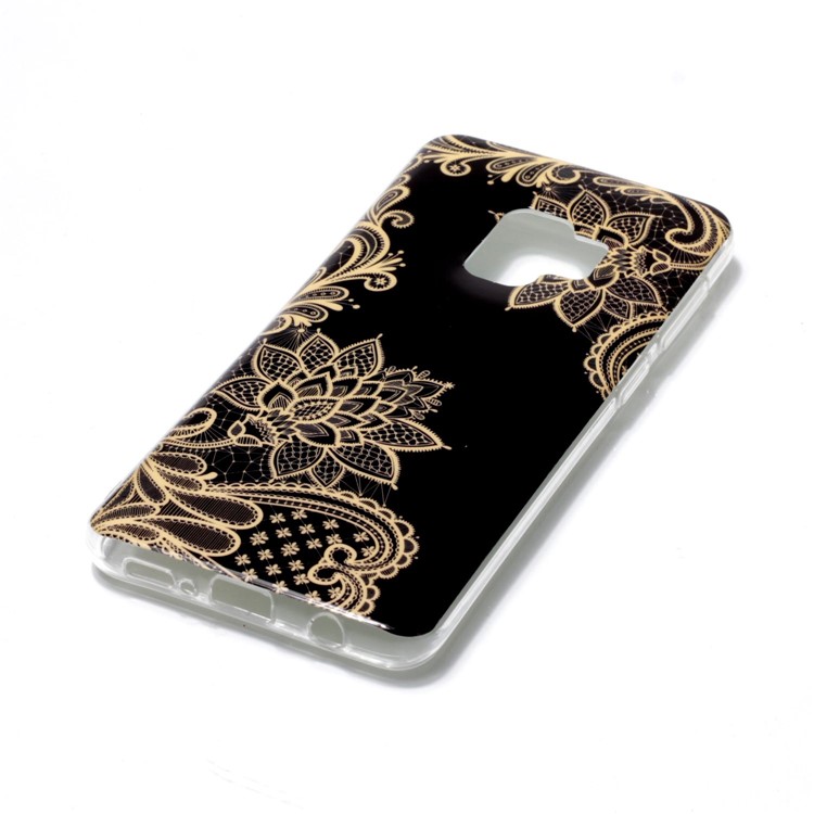 For Samsung Galaxy S9 G960 Patterned IMD TPU Flexible Case - Elegant Flower-2
