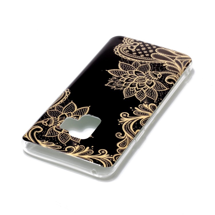 For Samsung Galaxy S9 G960 Patterned IMD TPU Flexible Case - Elegant Flower-3
