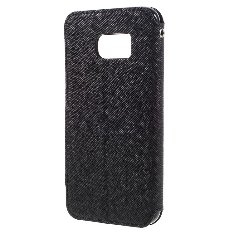 ROAR KOREA Diary Window View Leather Stand Case for Samsung Galaxy S7 - Black-2