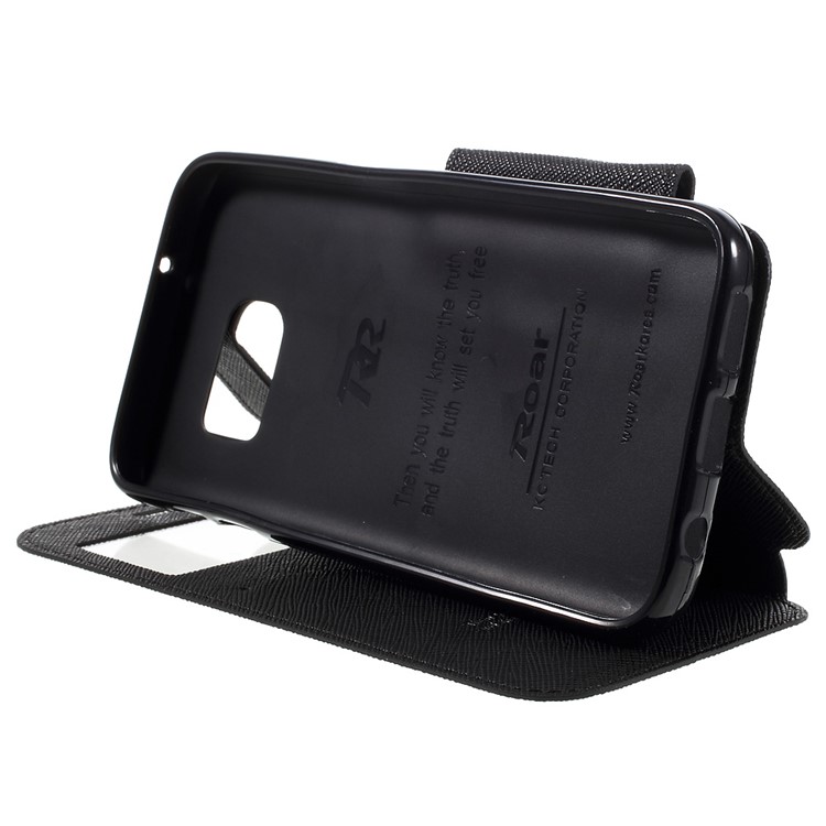 ROAR KOREA Diary Window View Leather Stand Case for Samsung Galaxy S7 - Black-4