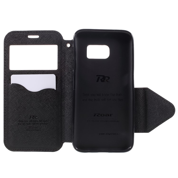 ROAR KOREA Diary Window View Leather Stand Case for Samsung Galaxy S7 - Black-6
