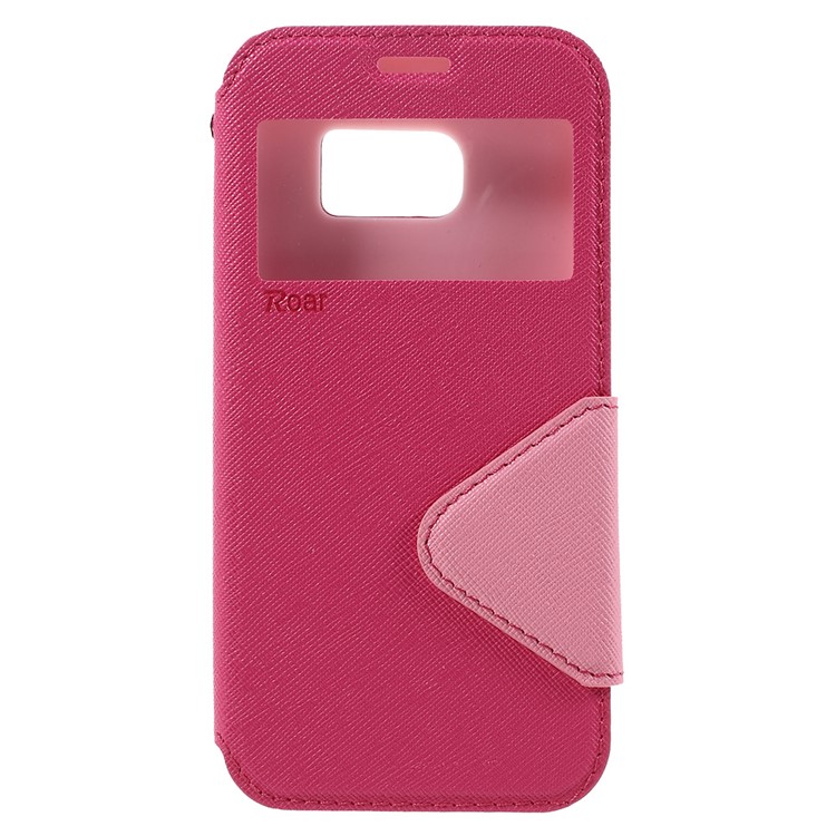 ROAR Diary Window View Leather Phone Case for Samsung Galaxy S7 - Rose-3