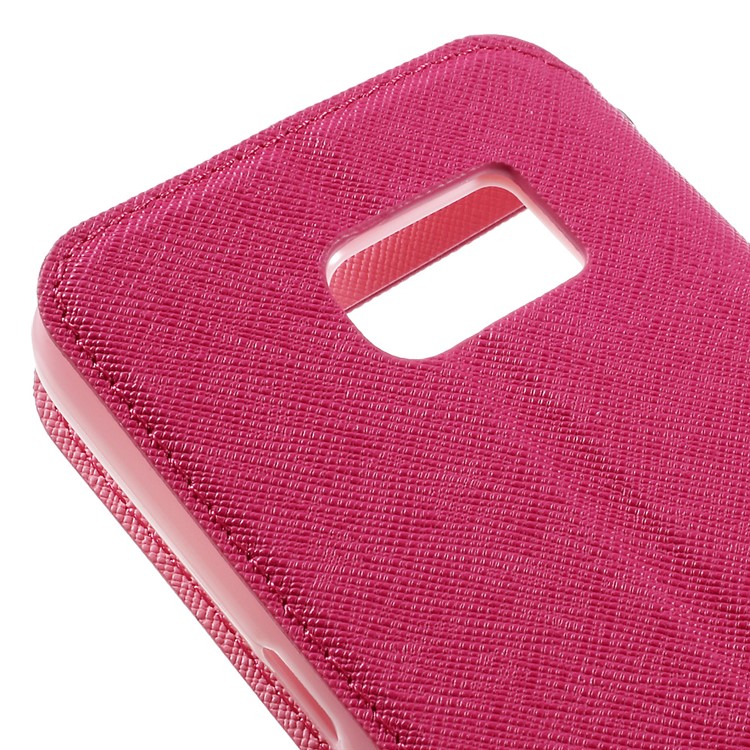 ROAR Diary Window View Leather Phone Case for Samsung Galaxy S7 - Rose-9