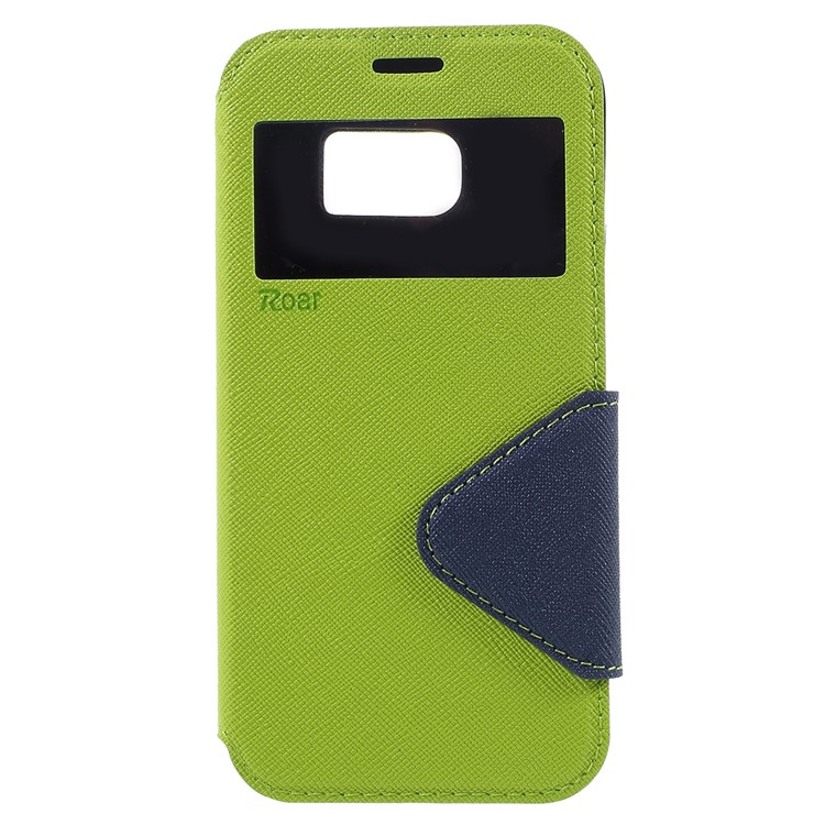 ROAR Diary Window View Leather Stand Case Cover for Samsung Galaxy S7 - Green-3
