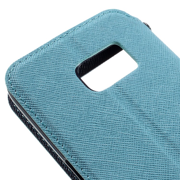 ROAR Diary Window View Leather Stand Case for Samsung Galaxy S7 - Baby Blue-9