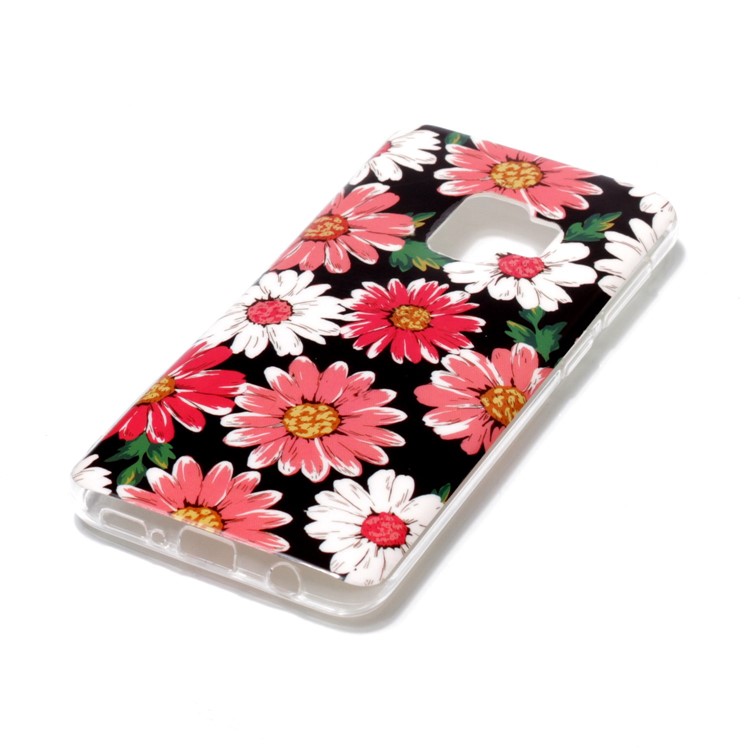 IMD Patterned TPU Gel Shell Cover for Samsung Galaxy S9 SM-G960 - Daisy Flower-2